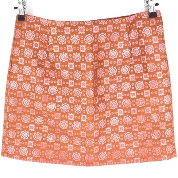 J. Crew Gold and Burnt Orange Skirt | US Size 8 - Picture 1 of 9